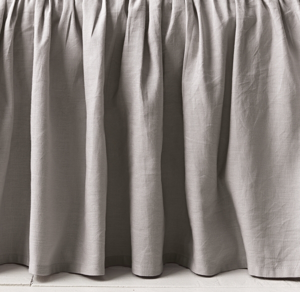 Gathered LinenCotton Crib Skirt