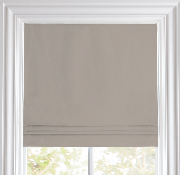 Cotton Canvas Cordless Roman Shade