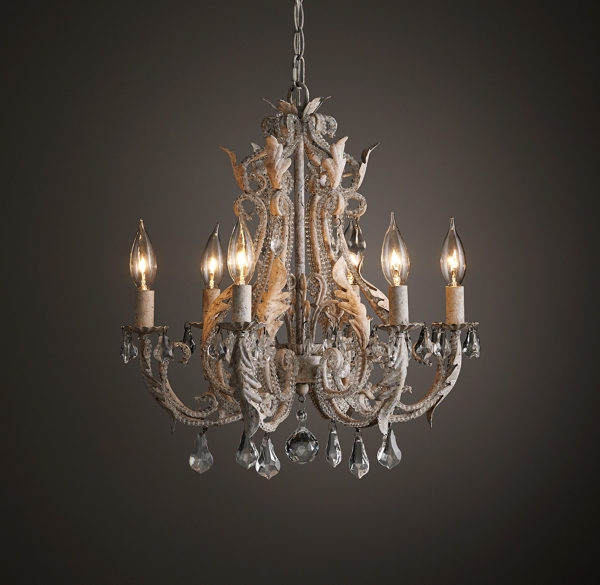 White Rustic Chandelier 7