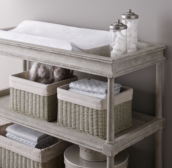 vintage grey changing table