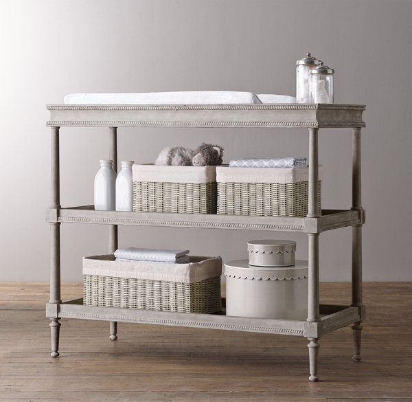 Airin Spindle Changing Table - Vintage Grey