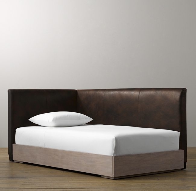 Parker Leather Corner Bed With Platform