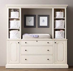 Jameson Storage Conversion Nursery Antiqued White Rh Baby Child