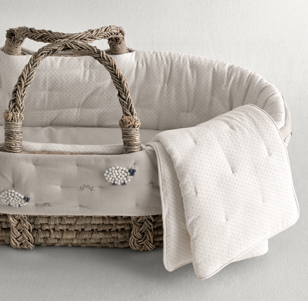 HandKnotted Sheep Moses Basket Bedding