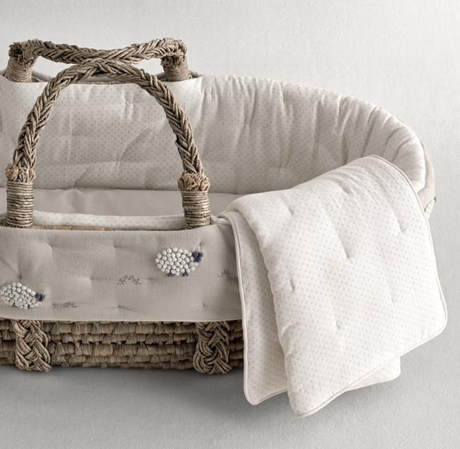 Hand Knotted Sheep Moses Basket Bedding