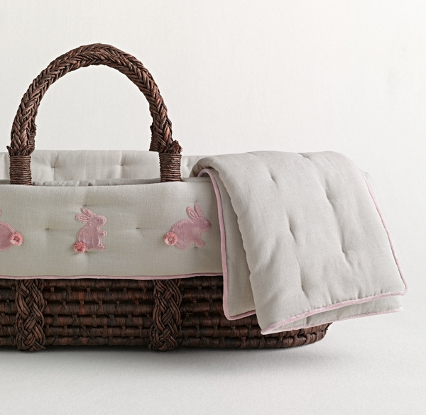 crushed velvet baby moses basket