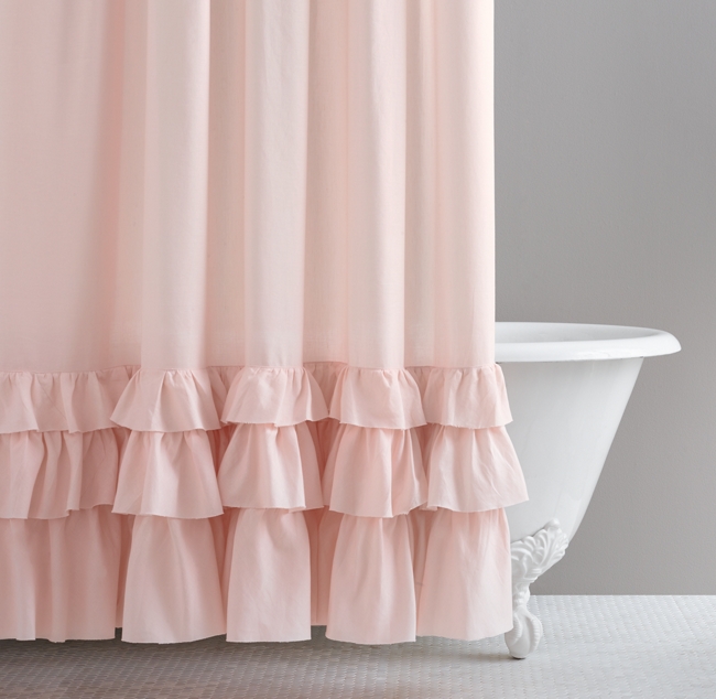Frayed Ruffle Shower Curtain