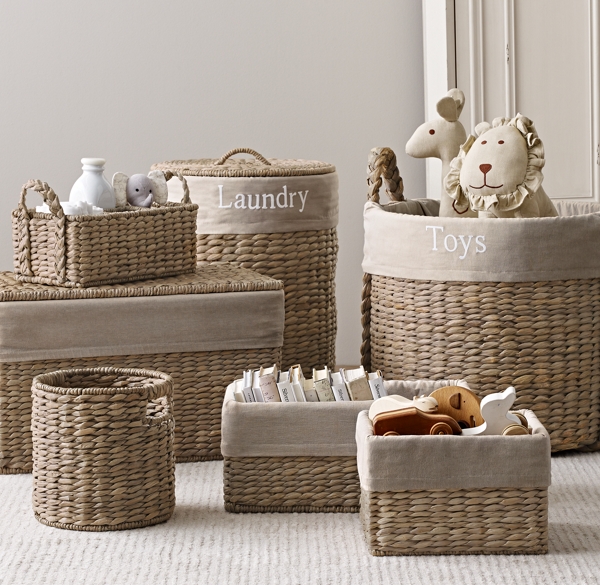 Seagrass Textured Cotton Storage Liners