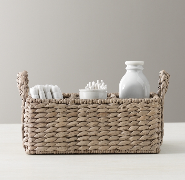 wicker changing table basket