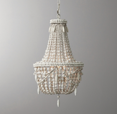 Anselme Small Chandelier - Weathered White