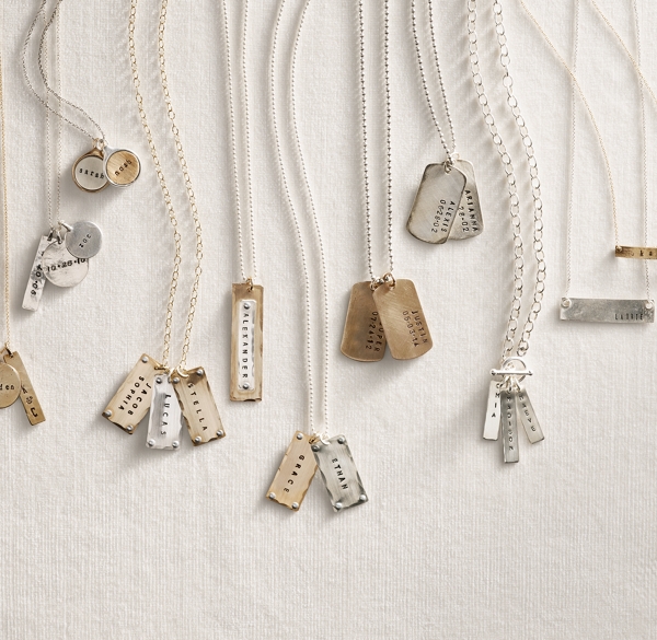 Personalized Bronze Charm Necklace