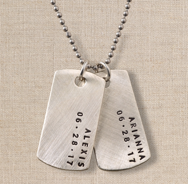 baby dog tags necklace