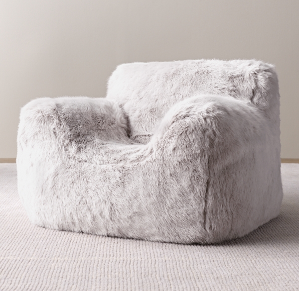 100 Faux Fur Bean Bag Grand Luxe Faux Fur Bean Bag Chair