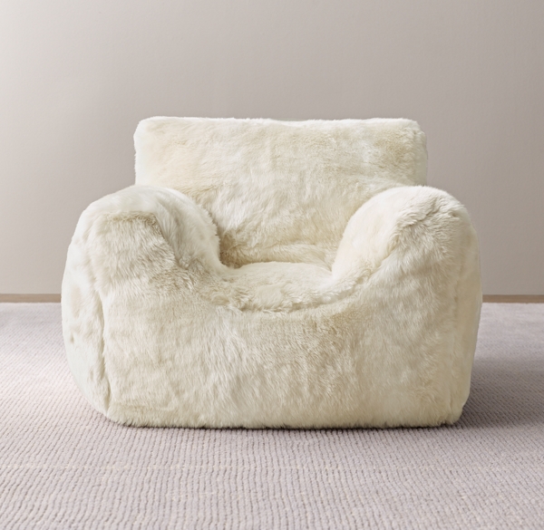 Luxe Faux Fur Bean Bag Chair Cover