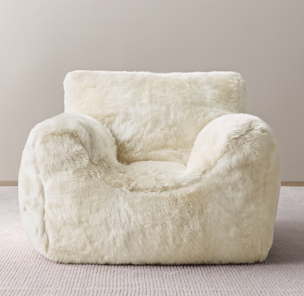 Luxe Faux Fur Bean Bag Chair Cover   Rhbc Prod482131 E65592834 F