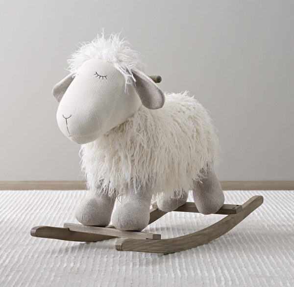 nursery lamb plush rocker