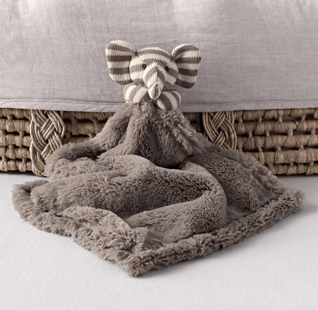 Luxe Knit Security Blanket Elephant