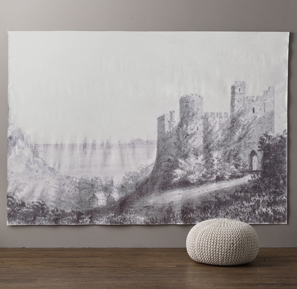 Castle Grand Canvas Wall Tapestry