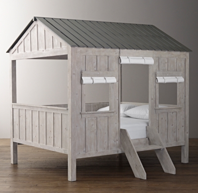 grey cabin bed with storage