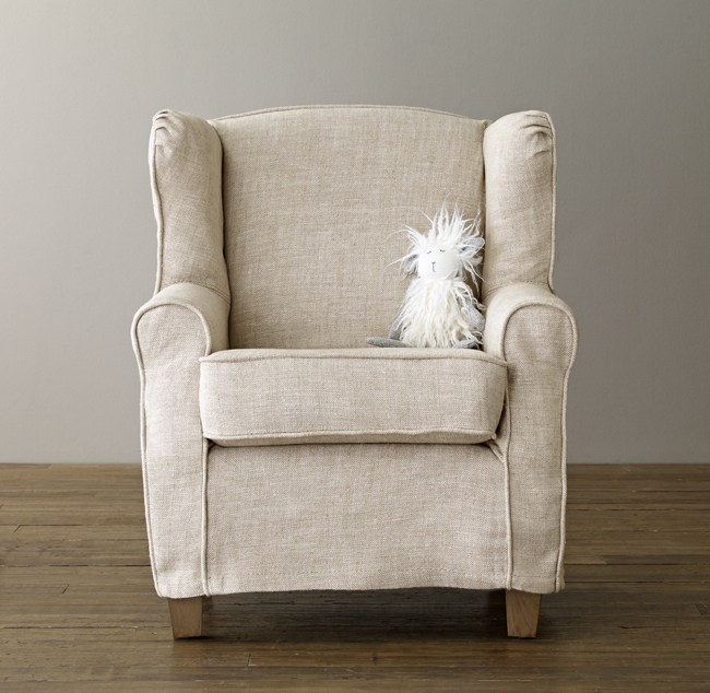 Mini Slipcovered Wing Chair