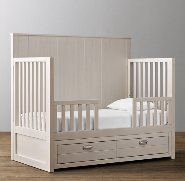 bed with crib built in