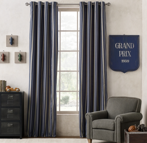 Tailored Stripe Drapery Panel