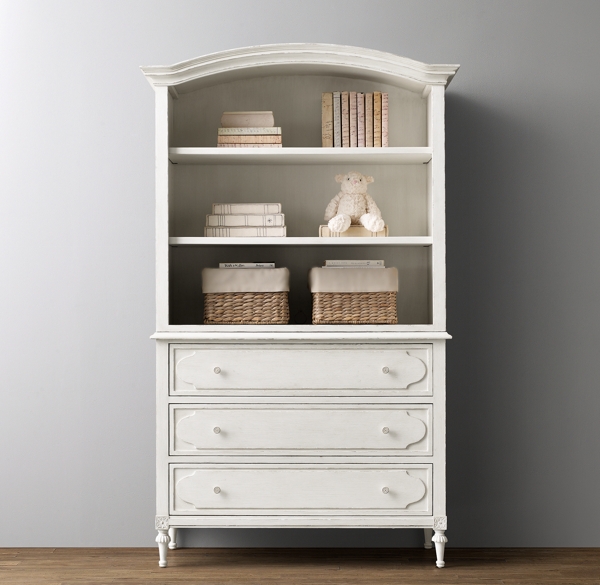 dresser with bookshelf hutch