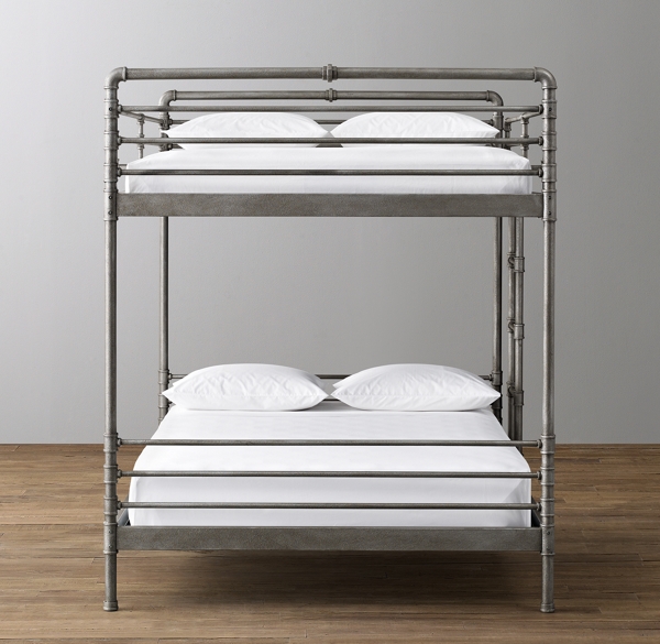 Industrial Steel Pipe FullOverFull Bunk Bed
