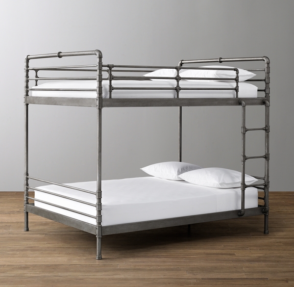 Industrial Steel Pipe FullOverFull Bunk Bed