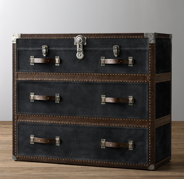 Antique Steamer Trunk Dresser
