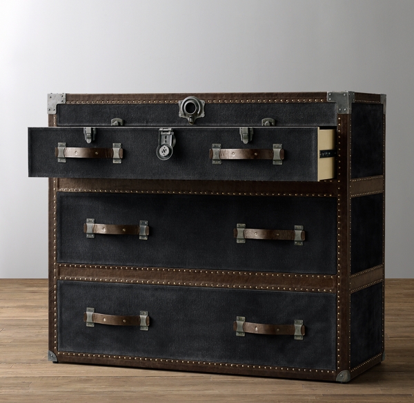 Antique Steamer Trunk Dresser