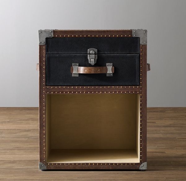 Antique Steamer Trunk Nightstand