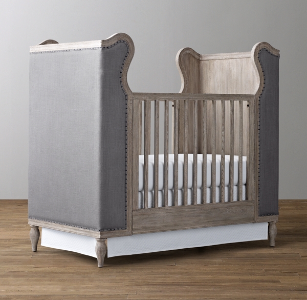 upholstered baby crib