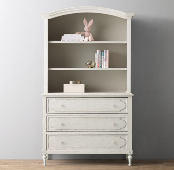 dresser with bookshelf hutch