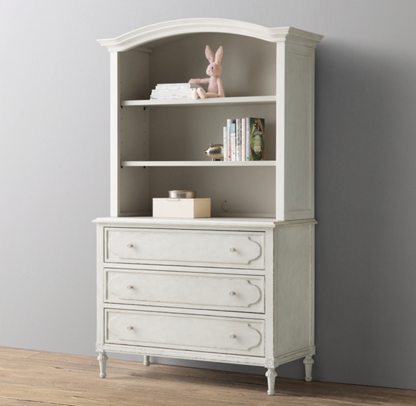 dresser with bookshelf hutch