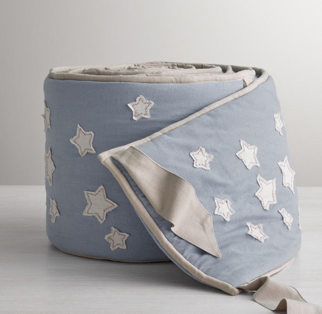 Little Star Applique Crib Bumper