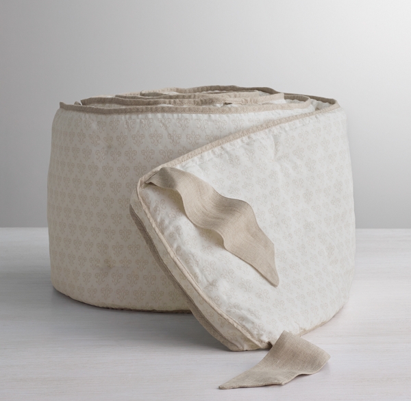 linen crib bumper