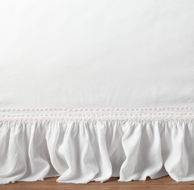 Ruffled Voile Crib Skirt