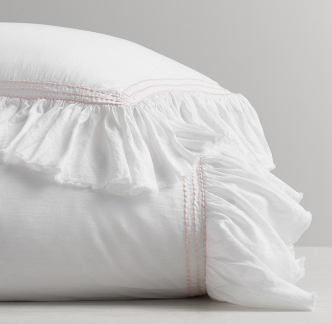 Ruffled Voile Duvet Cover