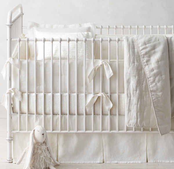 Washed Organic Linen Nursery Bedding Collection