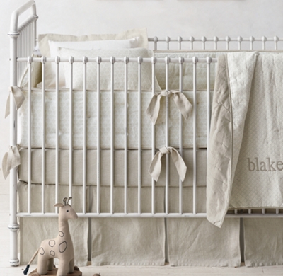 linen crib sheet