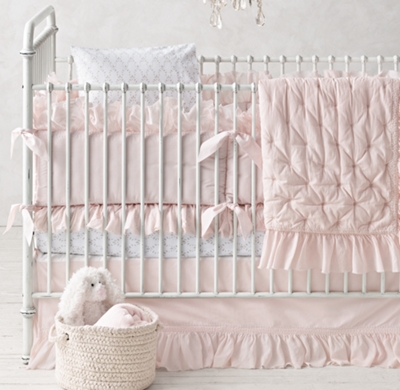 pale pink cot bedding