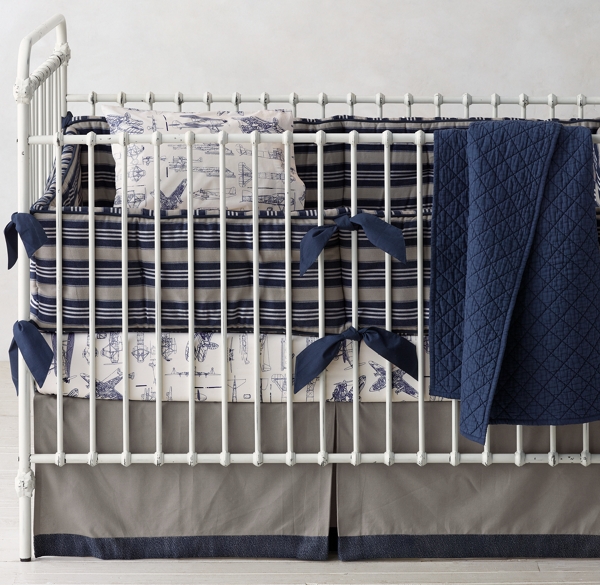 plane crib bedding