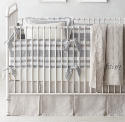 linen crib sheet