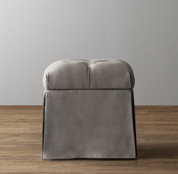 Classic Tufted Velvet Storage Cube