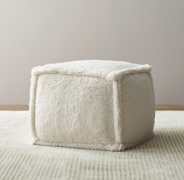 Luxe Sherpa Pouf