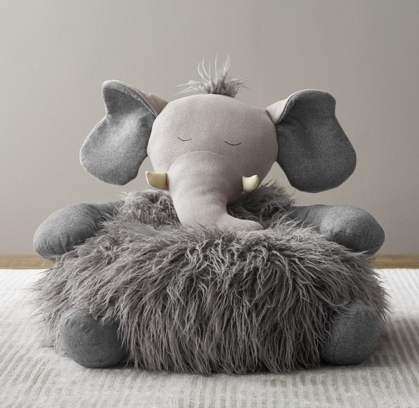 wooly plush animal rocker