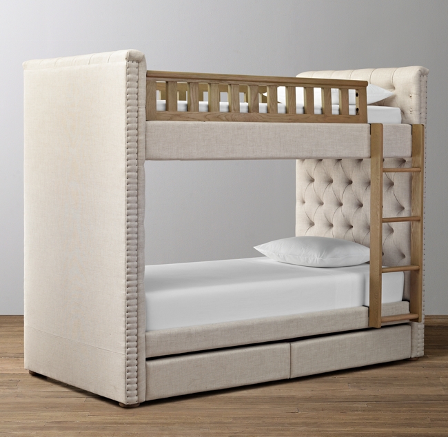 Chesterfield Tufted 2 Drawer Storage Bunk Bed