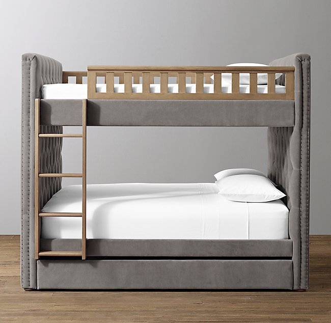 Chesterfield Tufted Velvet Bunk Bed, Chesterfield Bunk Bed