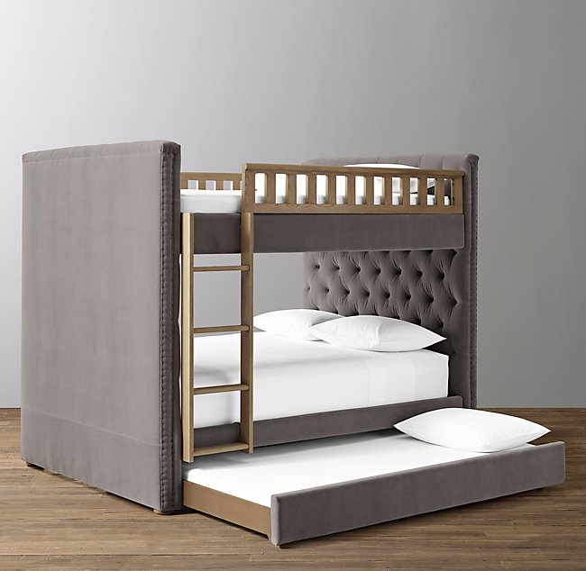 Chesterfield Tufted Velvet Bunk Bed, Chesterfield Bunk Bed